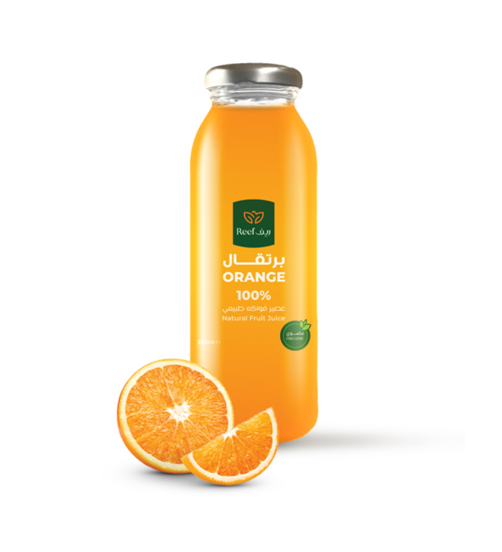100% Orange Juice 250ml Glass Bottle